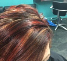 Highlighted hair