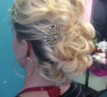 Blonde formal hairstyle