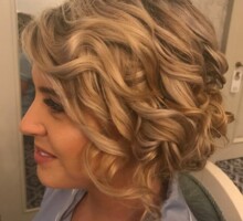 Blonde updo