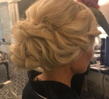 Blonde fancy updo