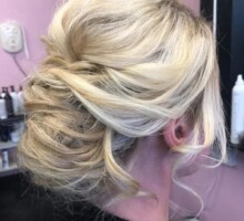 Blonde updo