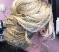 Blonde updo